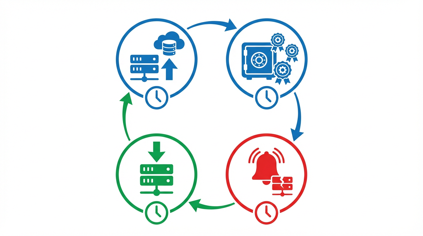 バックアップと復旧手順 — 日次フルバックアップ・週次・月次の3層設計