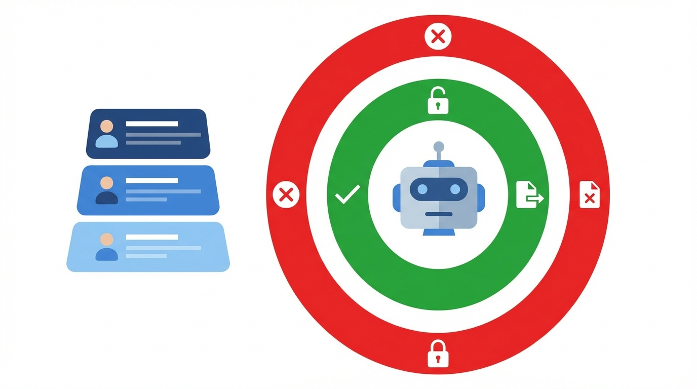 最小権限の原則の図解 — 許可する操作と禁止する操作の分類